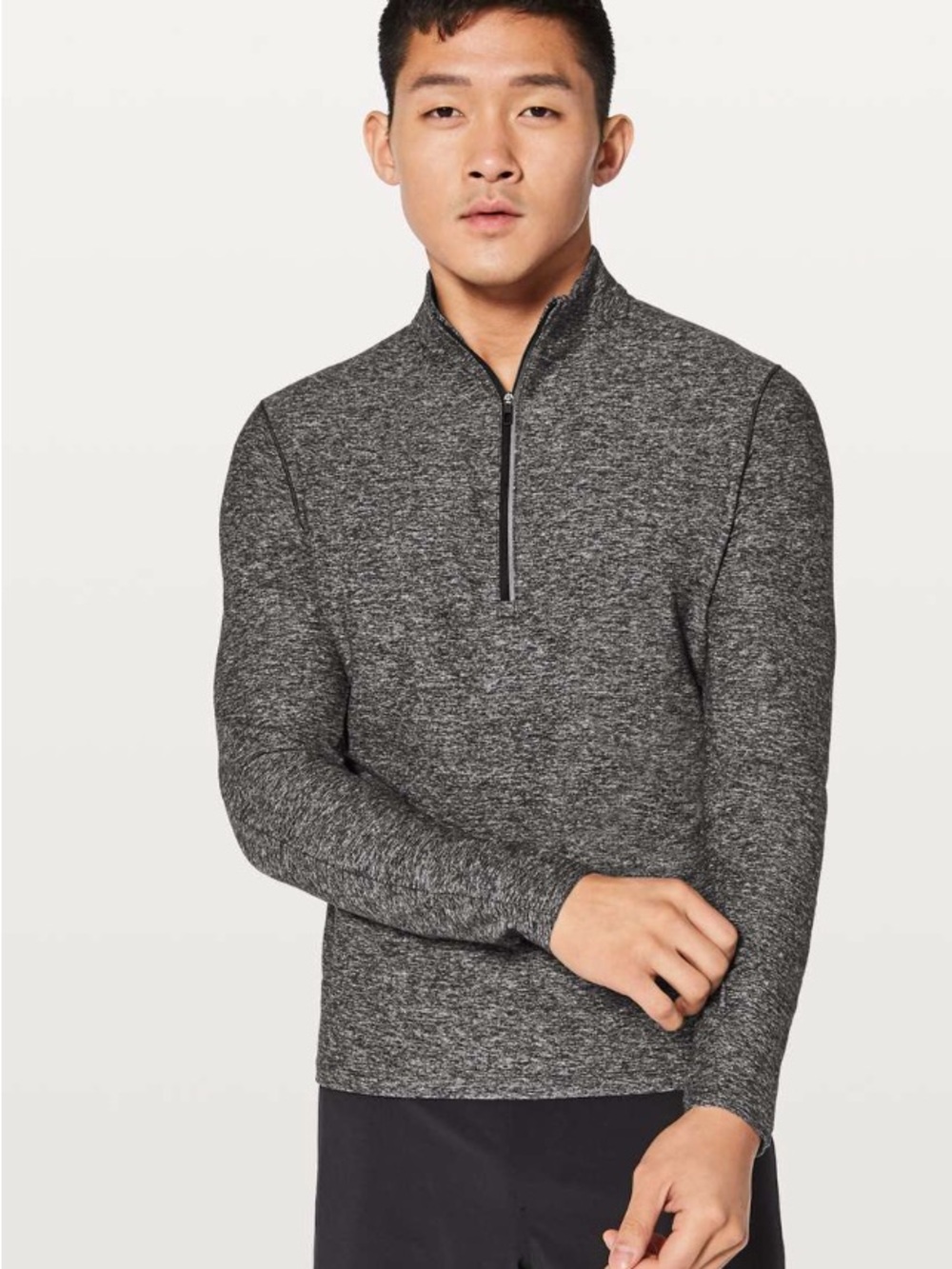 lululemon Surge Warm 1/2 Zip (Heathered Black)
